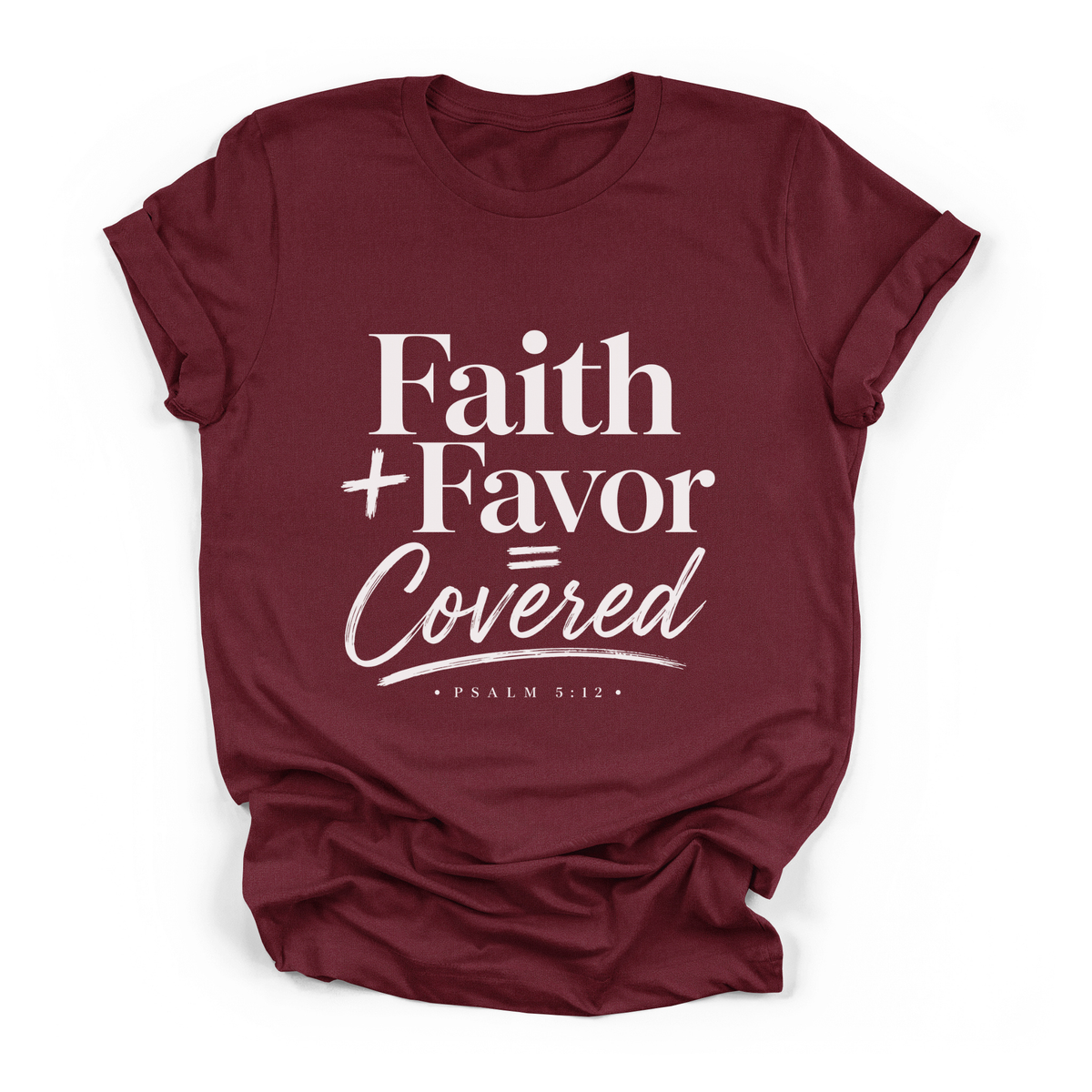 New Faith + Favor = Covered T-Shirt Faith Girl Co.