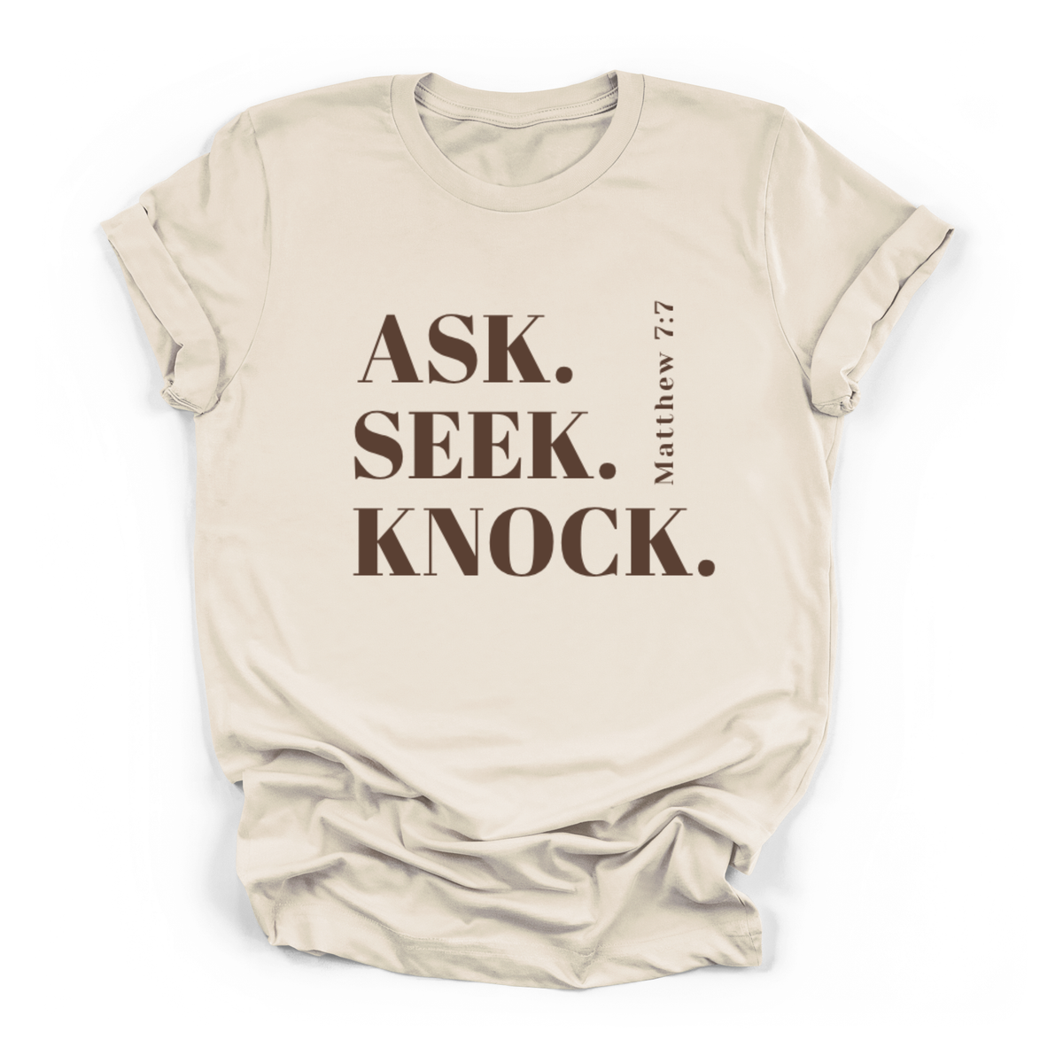 New Ask, Seek, Knock T-shirt Faith Girl Apparel