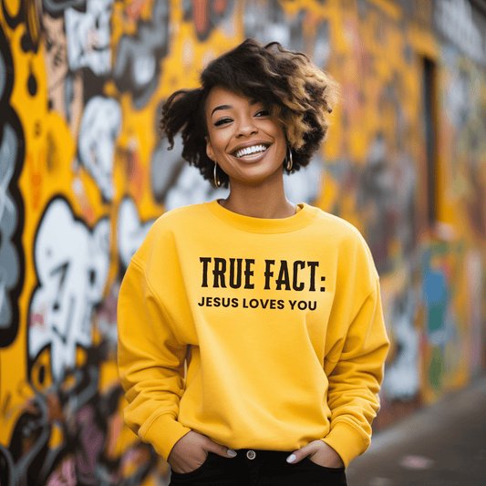 New True Fact Sweatshirt - Faith Girl Co.